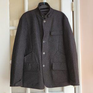 Black Saks Fifth Avenue Wool Blend Men's Jacket Size Large
